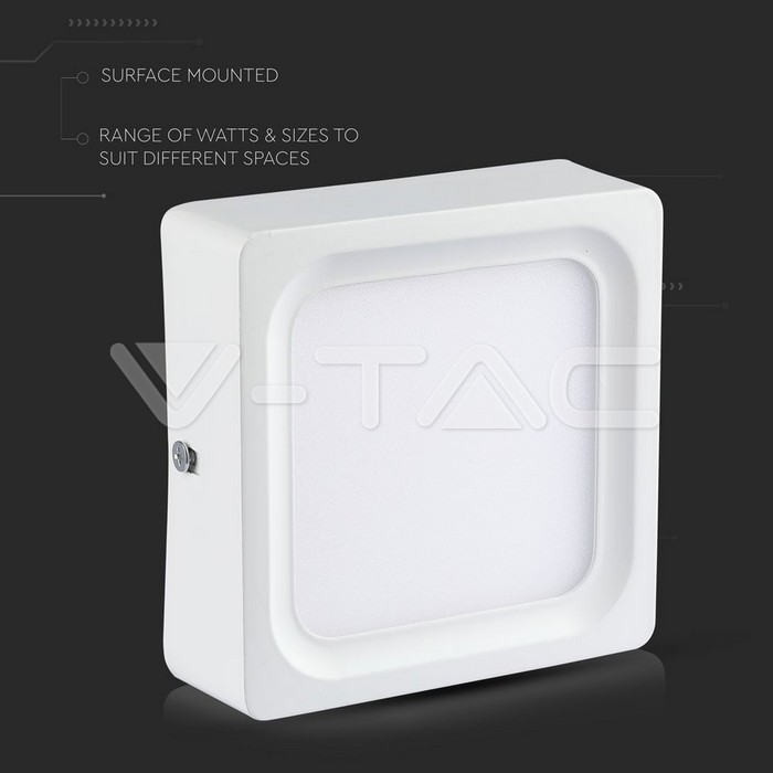 VT-1415SQ 15W LED Surface Panel Downlight - Square 6000K