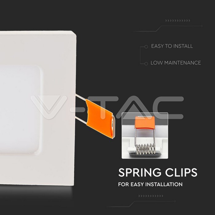 VT-607 6W LED PREMIUM PANEL COLORCODE:3000K SQUARE