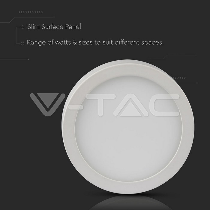VT-1805RD 18W LED Surface Panel Downlight Premium - Round 4500K