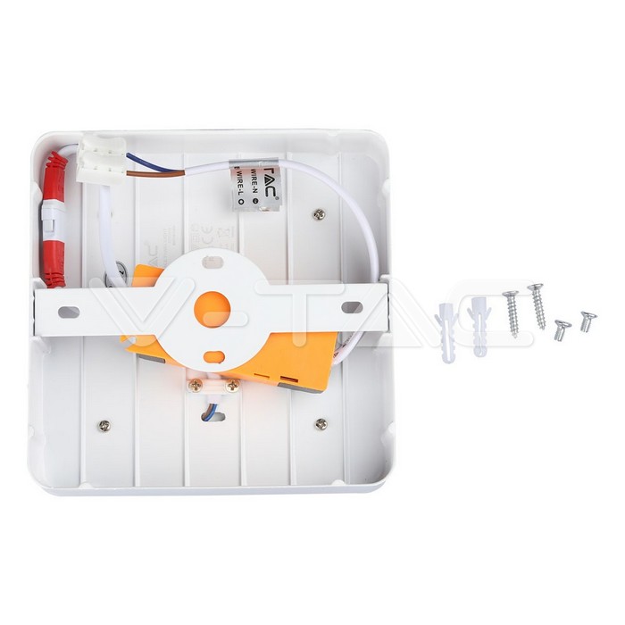 VT-809 6W+2W LED Surface Panel Downlight - Square 6000K EMC+CR80