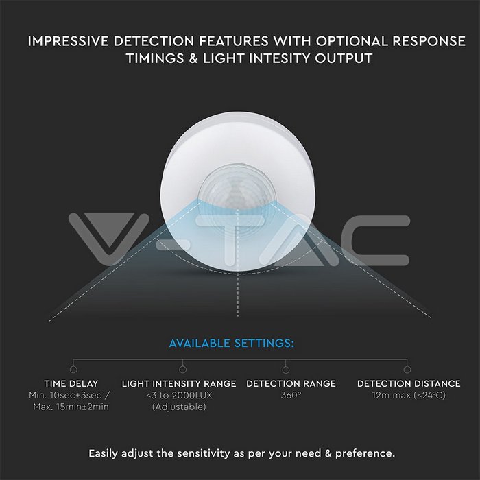 VT-8004 Infrared Motion Sensor Ceiling