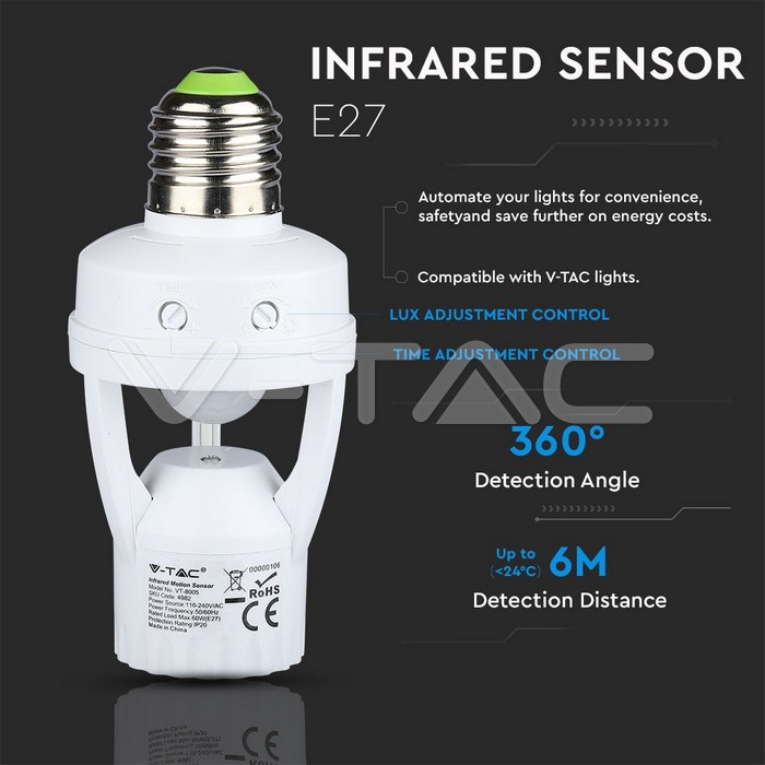 VT-8005 Sensor With E27 Holder
