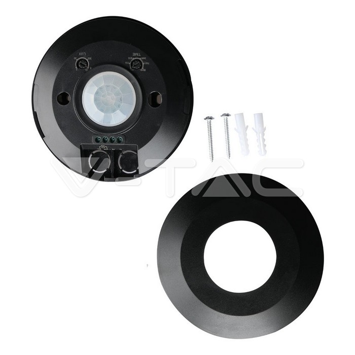 VT-8027 PIR Ceiling Sensor Flat Black