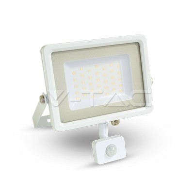 VT-4850PIR 50W LED SMD Floodlight Sensor White Body 6000K