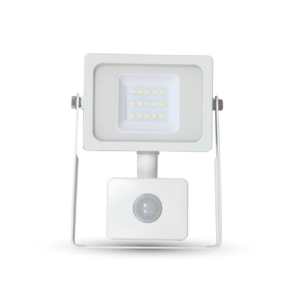 VT-4911 10W PIR SENSOR FLOODLIGHT SMD SLIM SERIES BLANC