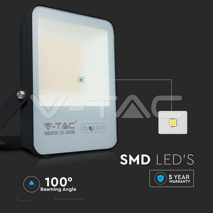 VT-4961 50W 160LM/WATT-NEW FLOODLIGHT-BLACK BODY-6400K