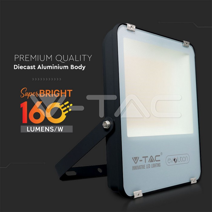 VT-49161 100W 160LM/WATT-NEW FLOODLIGHT-BLACK BODY-4000K