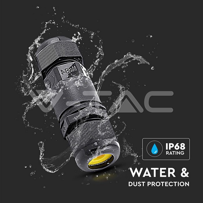 VT-868 Waterproof Black Terminal Block 5-9mm IP68