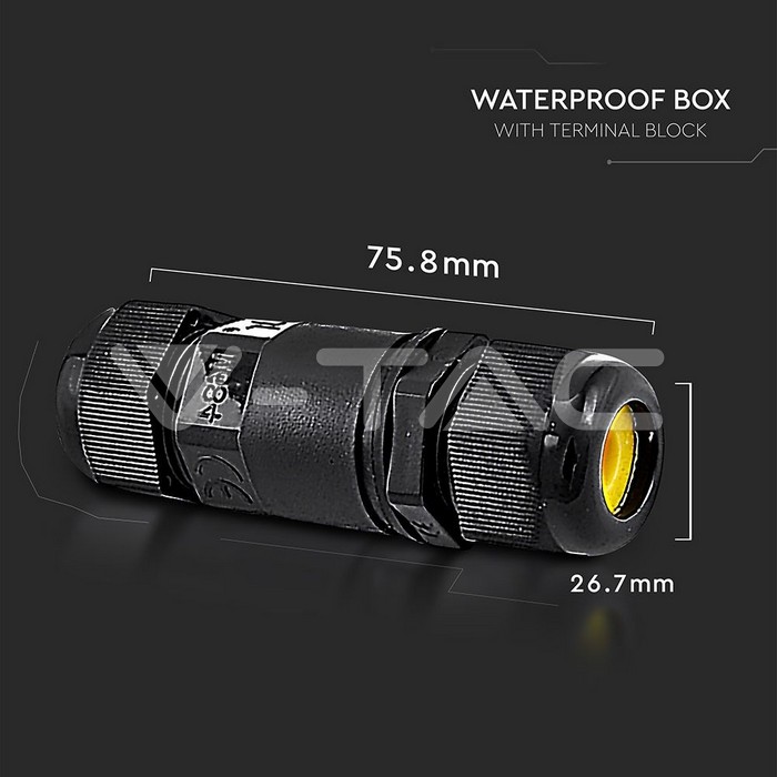 VT-868 Waterproof Black Terminal Block 5-9mm IP68