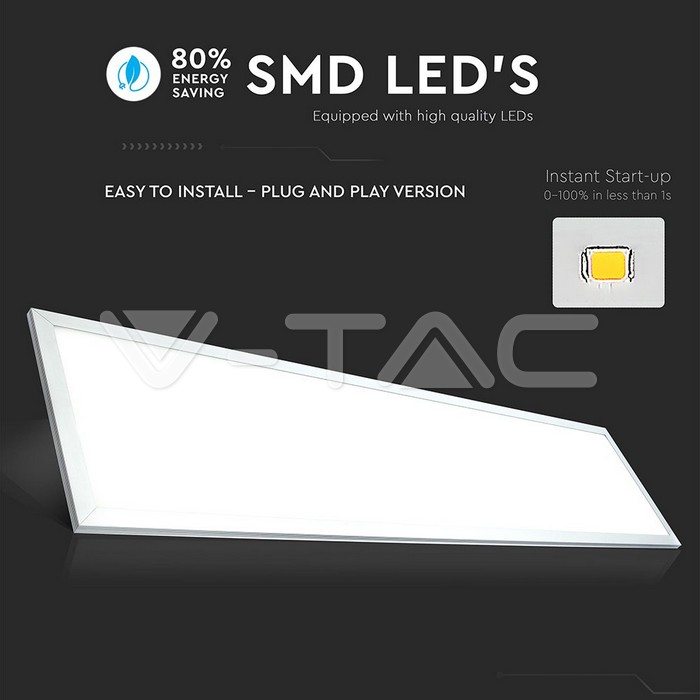 VT-12030 LED Panel 45W 1200 x 300 mm 4500K Incl Driver 6PCS/SET