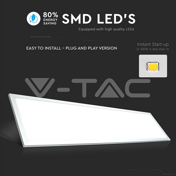VT-12031 LED Panel 29W 1200x300mm A++ 120Lm/W 6400K incl Driver 6PCS/SET