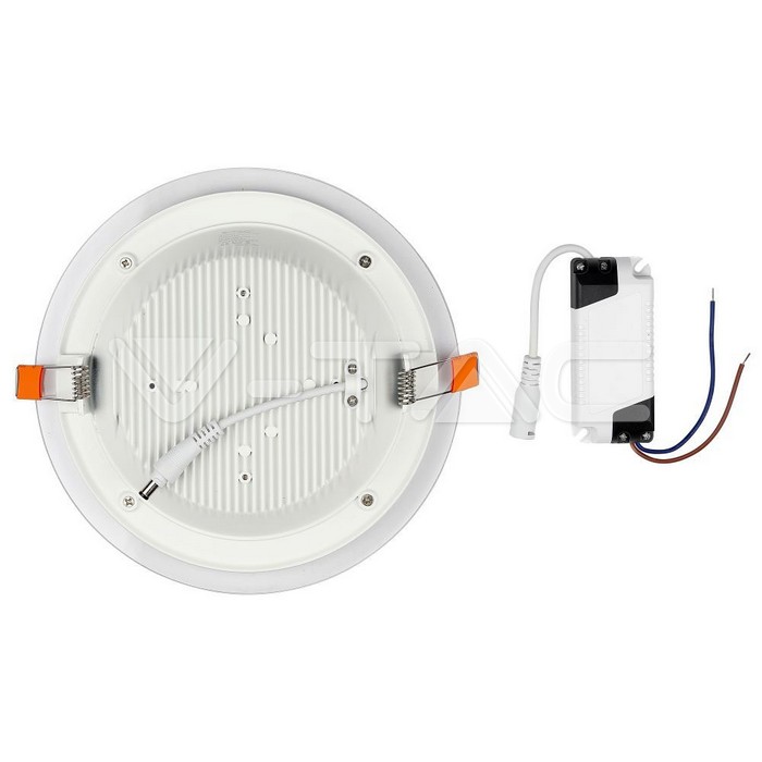 VT-602G 6W LED Panel Downlight Glass - Round 4000K