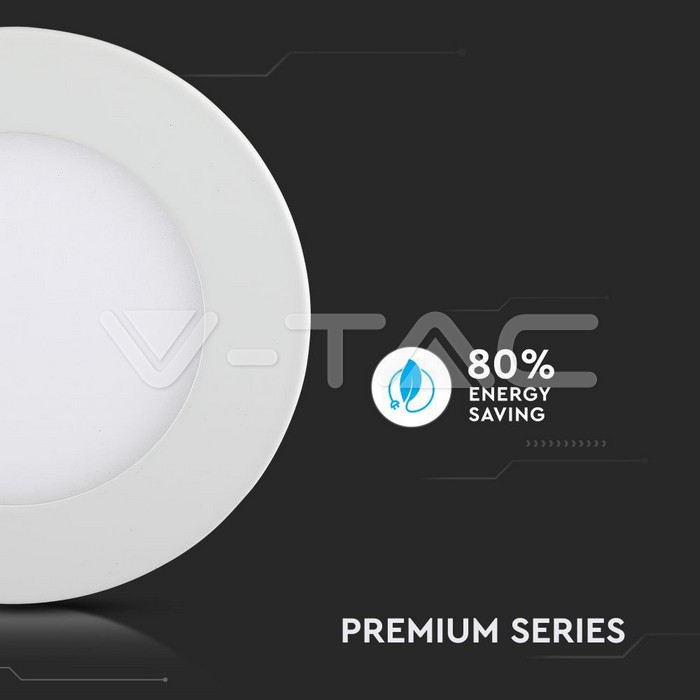 VT-307 3W LED Premium Panel Downlight - Round 6000K