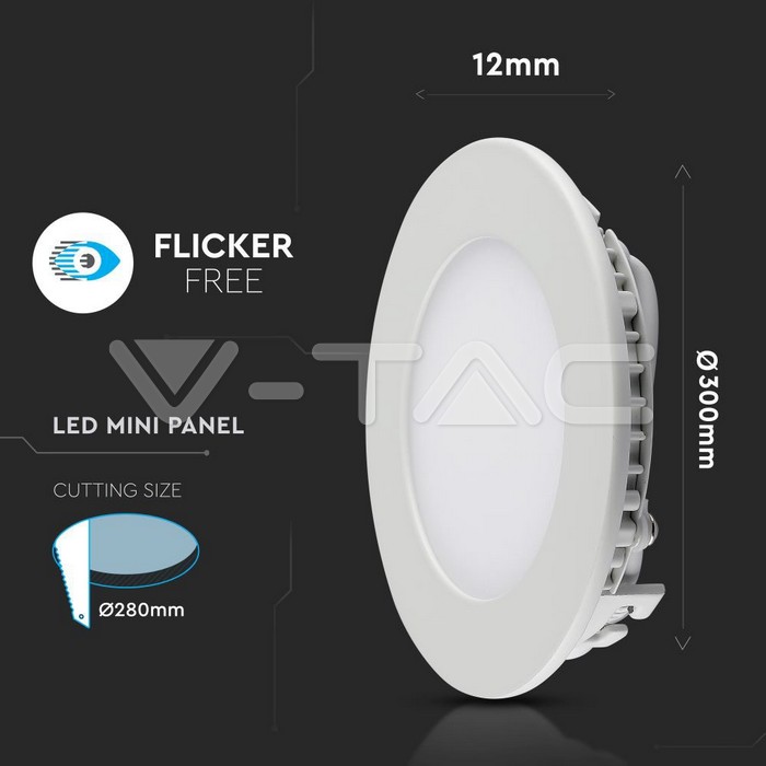 VT-3107 30W LED PANEL LIGHT 4000K ROUND