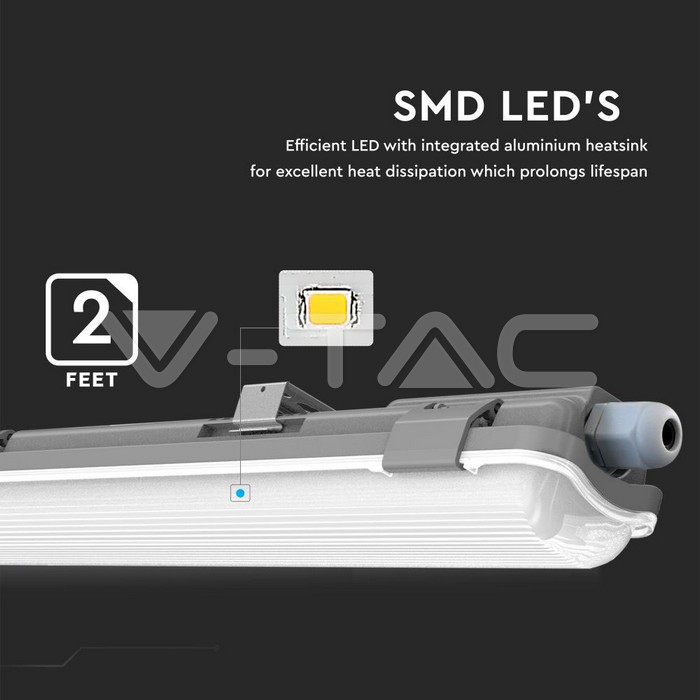VT-12028 LED Waterproof Lamp Fitting 120cm 1*18W 6400K