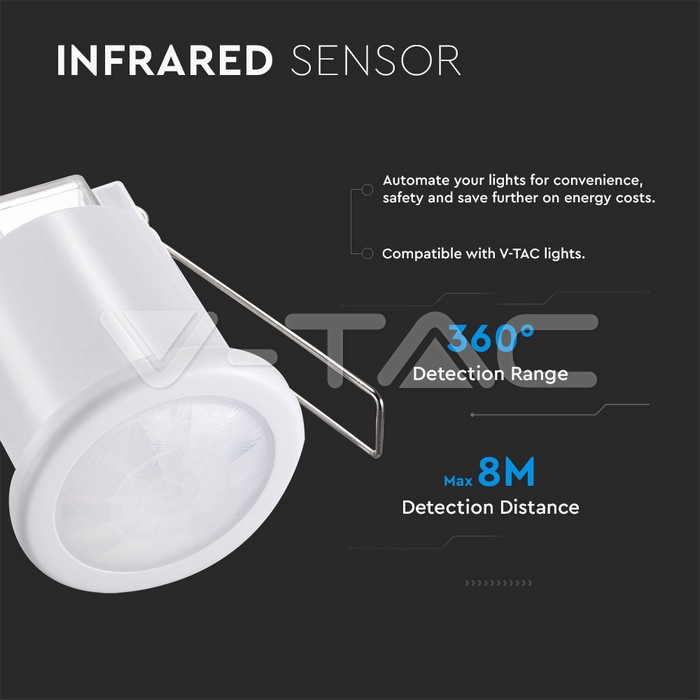 VT-8092 PIR CEILING SENSOR-WHITE BODY