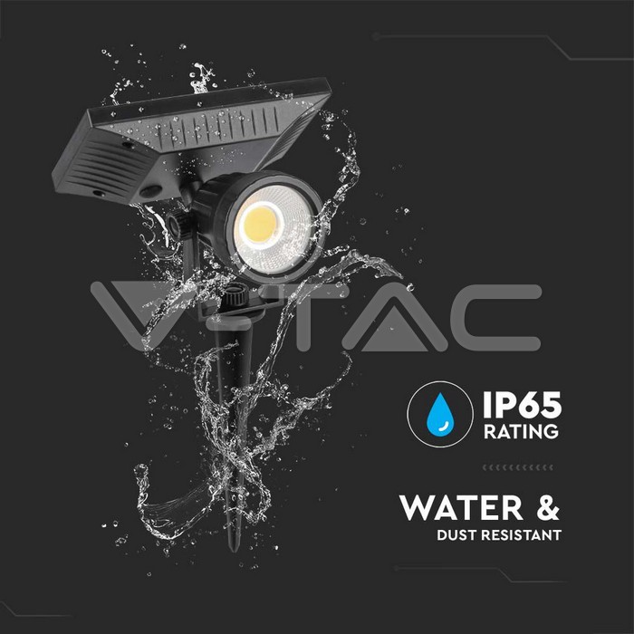VT-952 2W LED SOLAR SPIKE LIGHT 6400K IP65