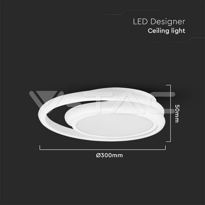 VT-8338 38W LED GRILL FITTING-150CM-FAST CONNECT ET CABLE590CM)6400K(160LM/WT) 5YRS WARRANTY