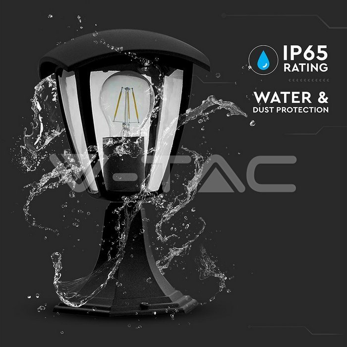 VT-734 Garden Lamp 300mm IP44 Black