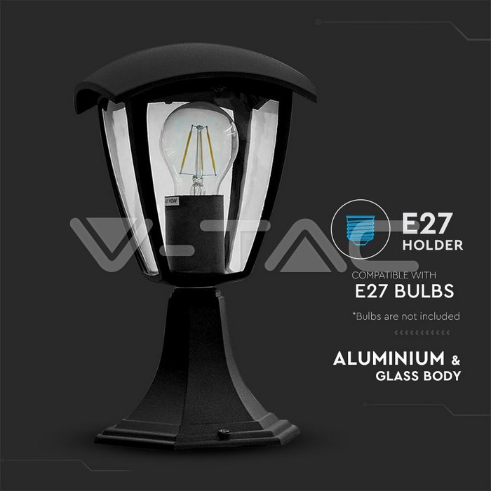 VT-734 Garden Lamp 300mm IP44 Black