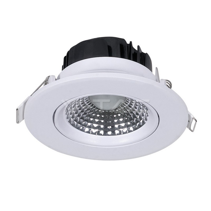 VT-1100 5W LED Downlight Round Changing Angle White Body 4000K
