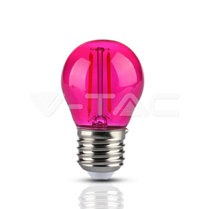 VT-2132 LED Bulb - 2W Filament E27 G45 Pink Color