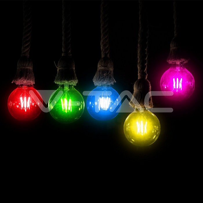 VT-2132 LED Bulb - 2W Filament E27 G45 Pink Color