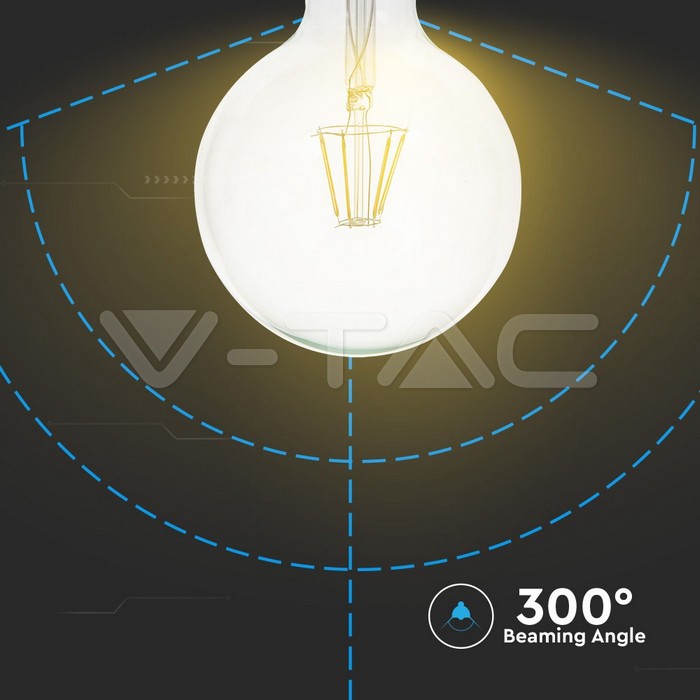 VT-2147 6W G125 LED FILAMENT BULB(CLEAR GLASS) 6400K E27