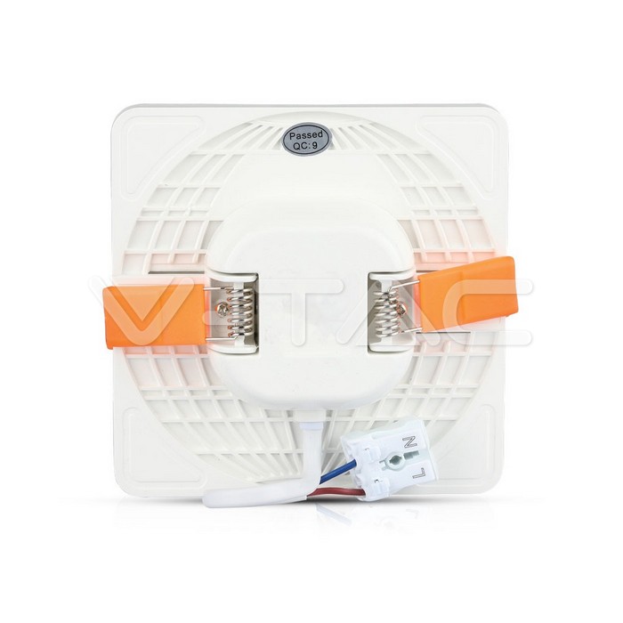 VT-625SQ 24W ADJUSTABLE TRIMELESS PANEL WHITE SQUARE 6400k