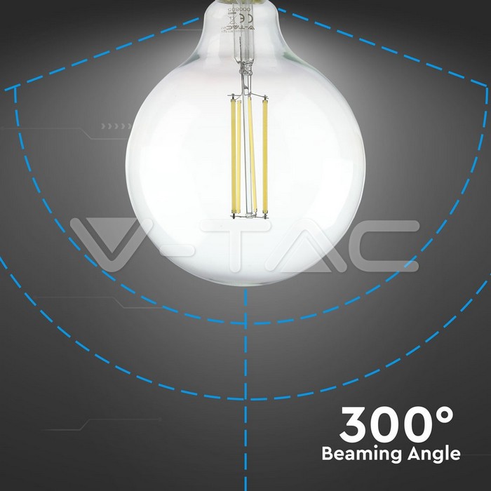 VT-2143 12.5W G125 LED FILAMENT BULB-CLEAR COVER WITH COLOROCDE:3000K E27