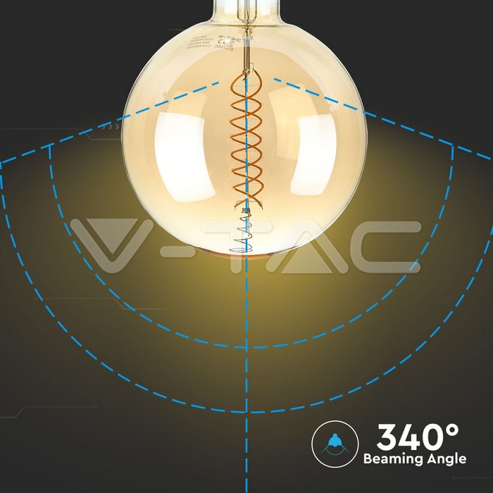 VT-2138D LED Bulb - 8W Filament E27 G200 Dimmable 2000K
