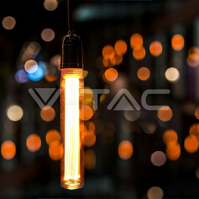 VT-2162 2W T30 LED ART FILAMENT BULB AMBER GLASS 1800K E27