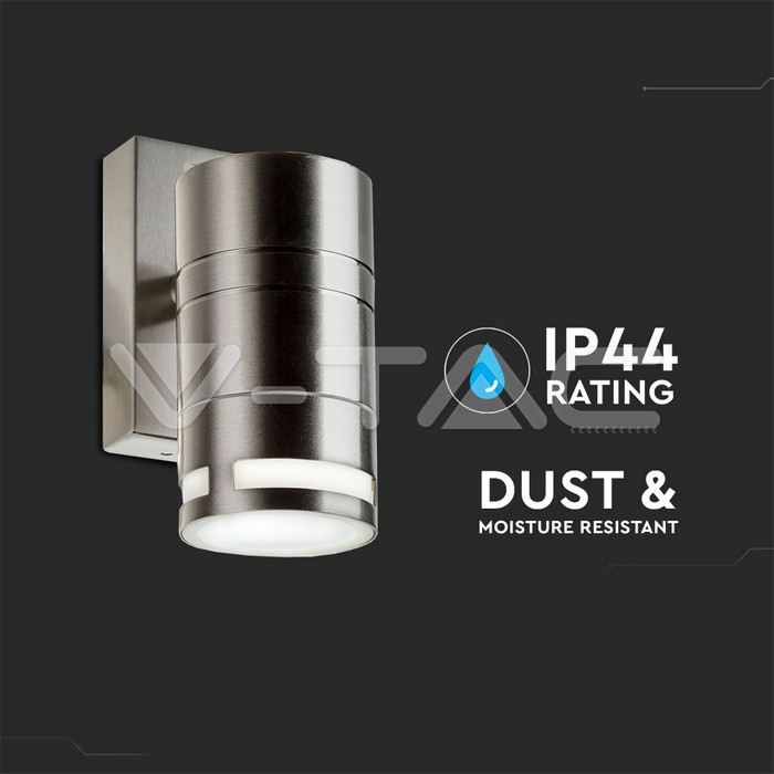 VT-7631 Wall Glass Fitting GU10 Steel Body 1 Way IP44