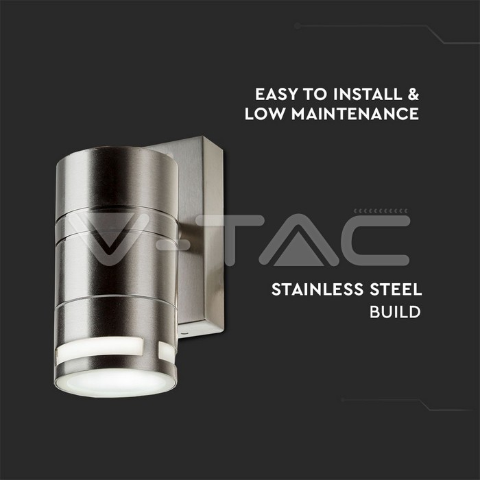 VT-7631 Wall Glass Fitting GU10 Steel Body 1 Way IP44