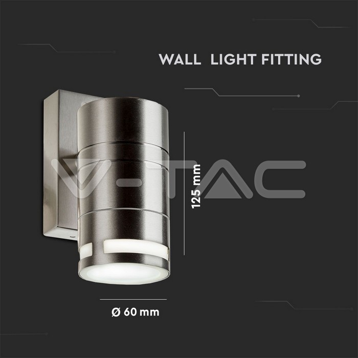 VT-7631 Wall Glass Fitting GU10 Steel Body 1 Way IP44