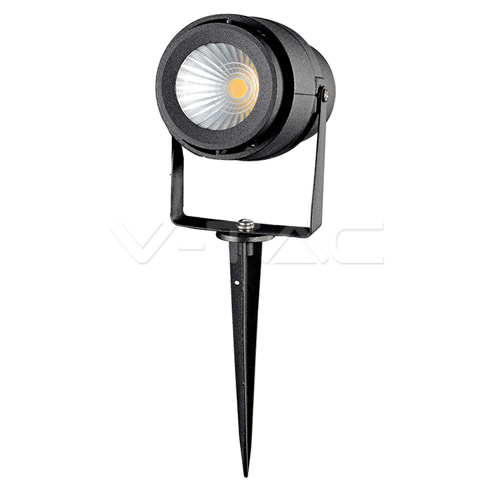 VT-857 12W LED Garden Spike Lamp Black Body 4000K