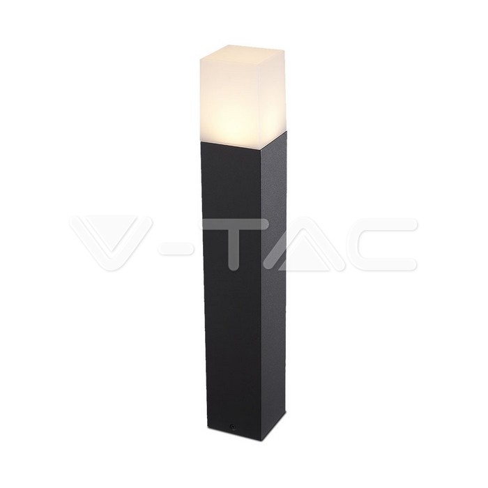 VT-7614 GU10 Garden Floor Lamp Aluminum Body Square Black 80x80x500mm IP54
