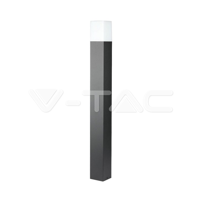 VT-7615 GU10 Garden Floor Lamp Aluminum Body Square Black 80x80x800mm IP54