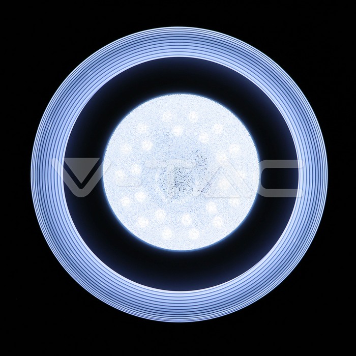 VT-8436 48W LED DESIGNER DOME LIGHT WITH RF CONTROL&amp;TIMER-COLOR CHANGING-CRYSTAL-DIMMABLE