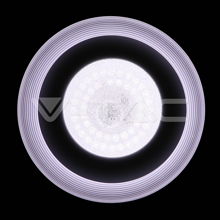 VT-8436 48W LED DESIGNER DOME LIGHT WITH RF CONTROL&amp;TIMER-COLOR CHANGING-CRYSTAL-DIMMABLE