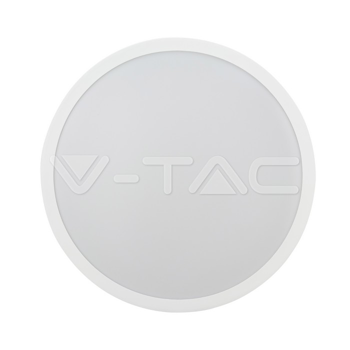 VT-8630 38W LED Dome Light Round White Frame 6400K IP44