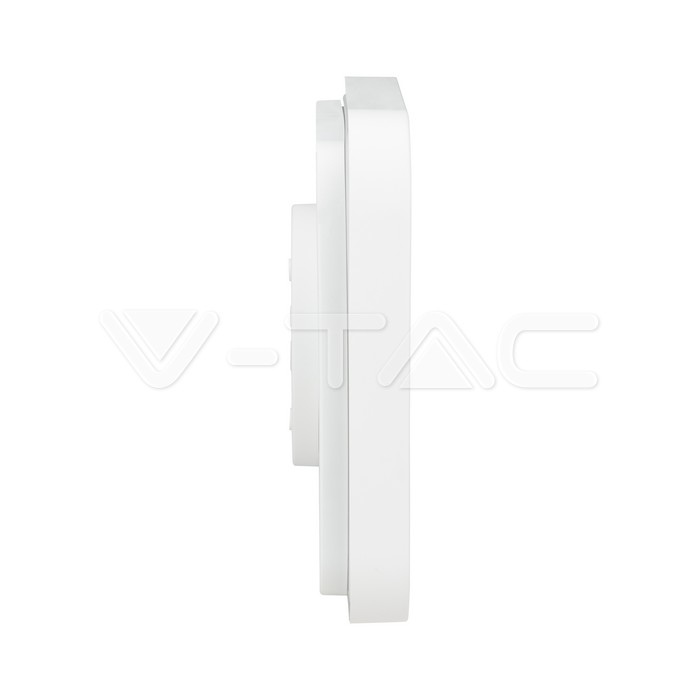 VT-8624 24W LED DOME LIGHT 6500K SQUARE WHITE FRAME IP44