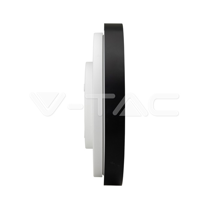 VT-8624 24W LED Dome Light Round Black Frame 6500K IP44