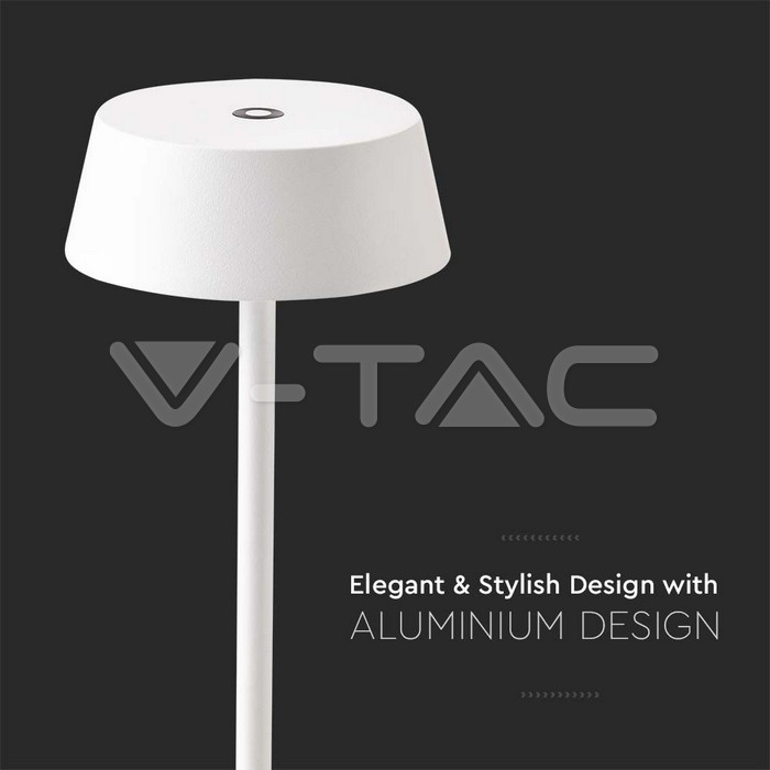 VT-7562 LED 2W TABLE LAMP 3000K WHITE BODY IP54