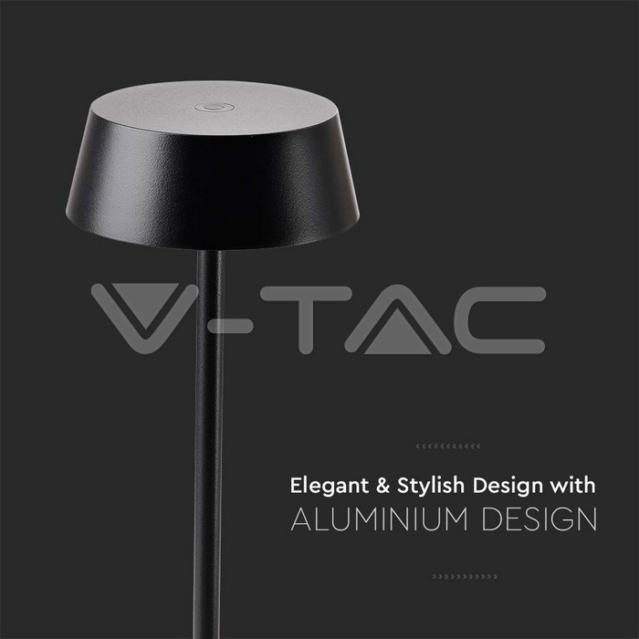 VT-7562 LED 2W TABLE LAMP 3000K BLACK BODY IP54