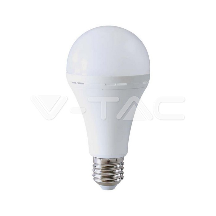 VT-51012 12W EMERGENCY PLASTIC LAMP A80 WITH BATTERY (3 HOURS) 4000K E27