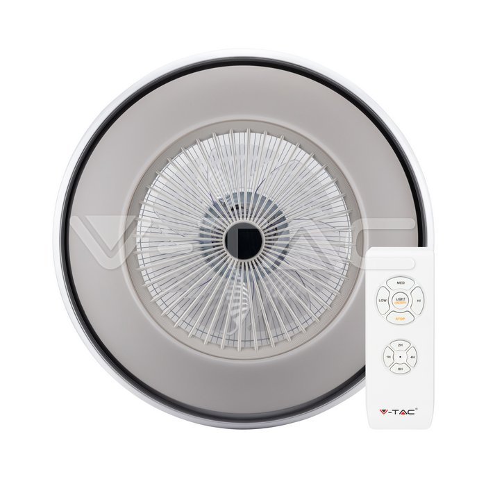 VT-5022 45W FAN WITH CEILING LIGHT &amp; RF CONTROL CCT:3 IN 1-AC MOTOR-GREY RING