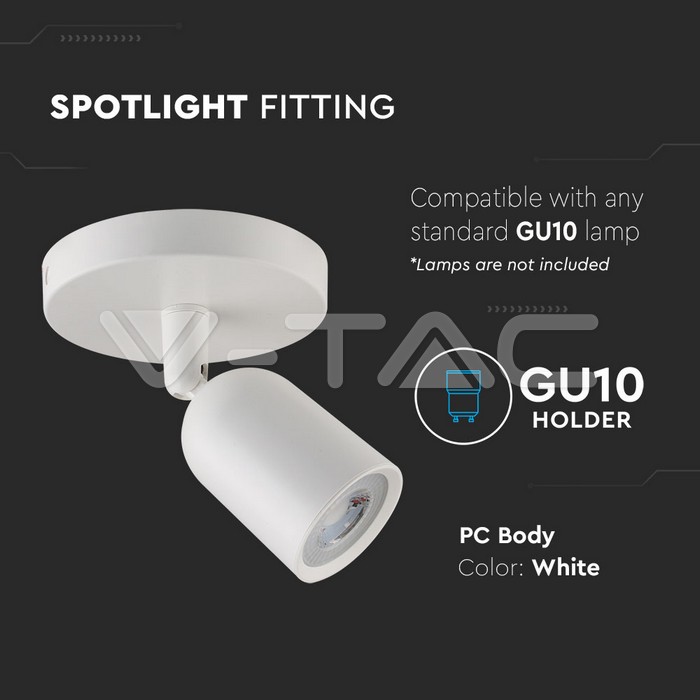 VT-823 1*GU10 WALL FIFTTING WHITE