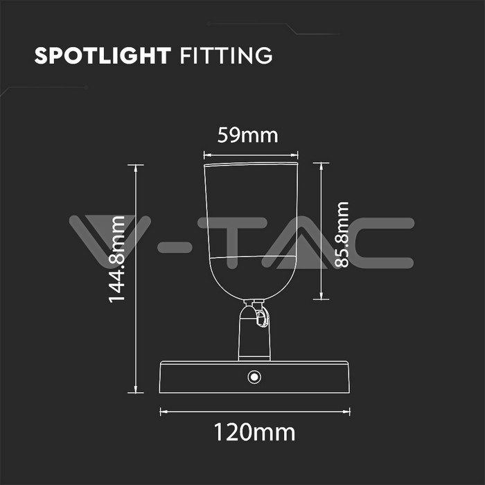 VT-823 1*GU10 WALL FIFTTING WHITE