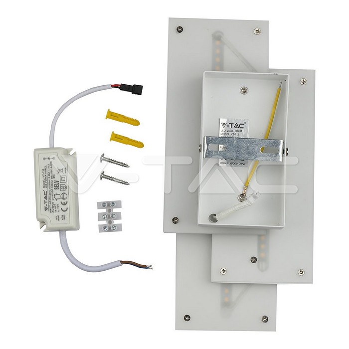 VT-712 12W LED Wall Light White Body 4000K IP20